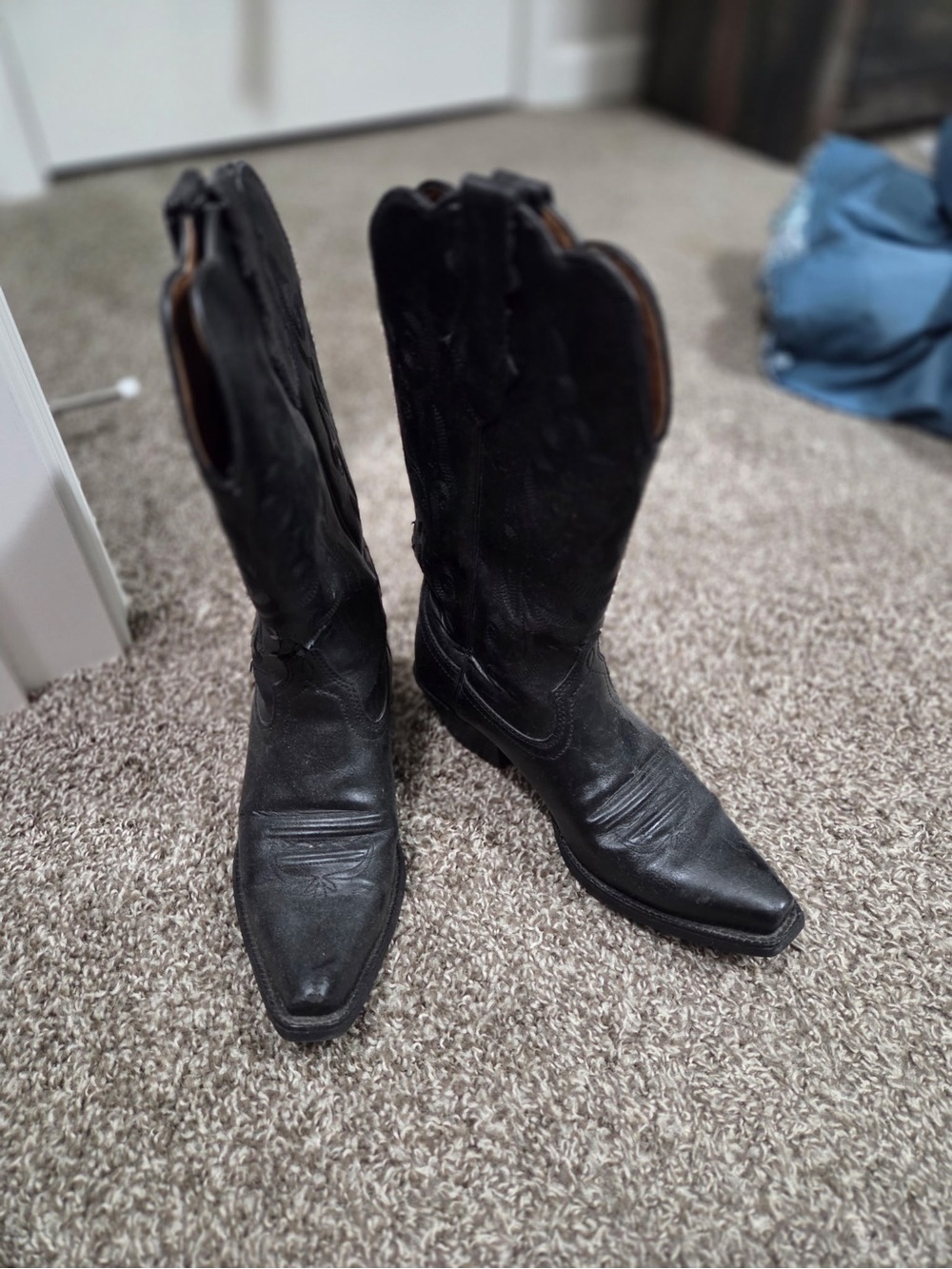 Justin Boots Black Men's Cowboy Western Boots